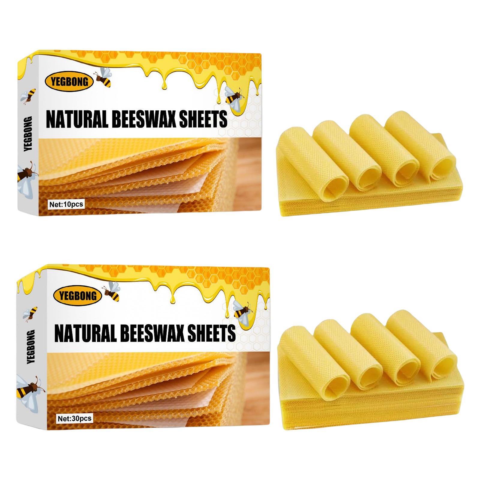 Candle Making With Beeswax - 蜜蝋シート、養蜂用基盤シート、蜜蝋キャンドル作成キット、天然蜜蝋ハニカムシート（巣箱用）