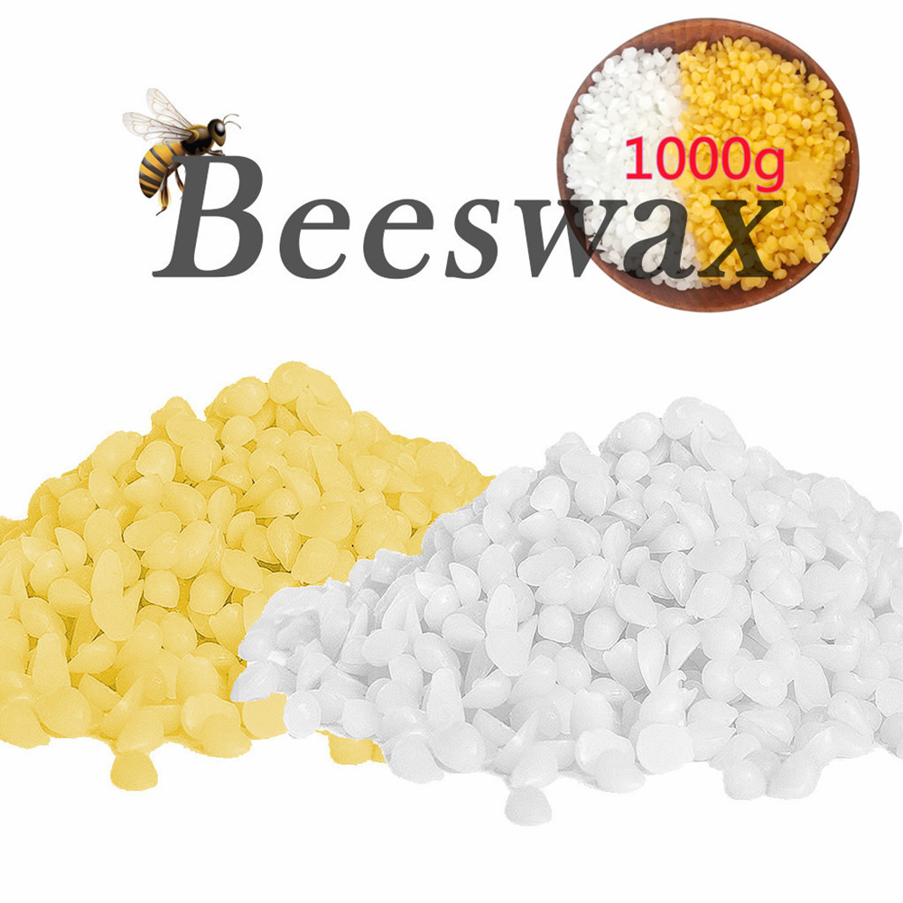 Candle Making With Beeswax - 純粋な天然蜜蝋1000,100% g,追加されていない,大豆ワックス,手作りギフト,ワックスキャンドル,黄色と白の製造用品