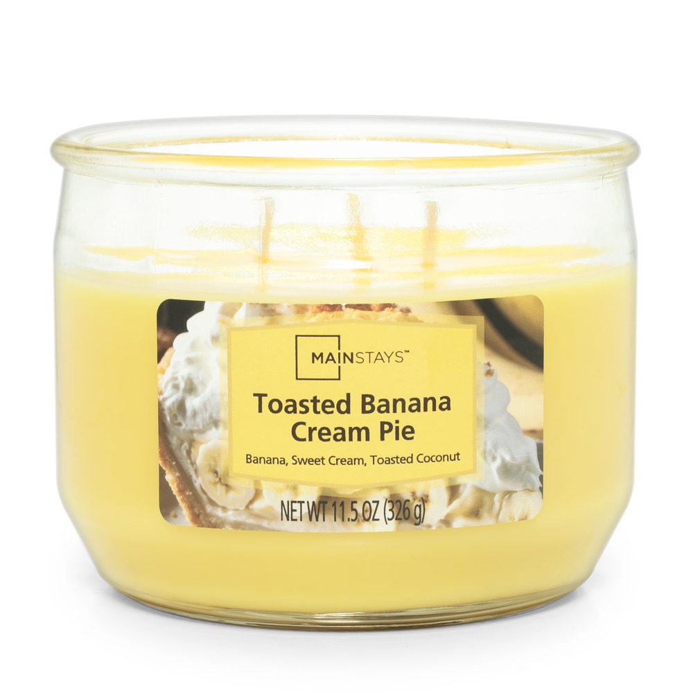 Candle Making Essentials - トーストバナナクリームパイの香りの大きな3芯キャンドル ホームフレグランス アロマセラピーギフト