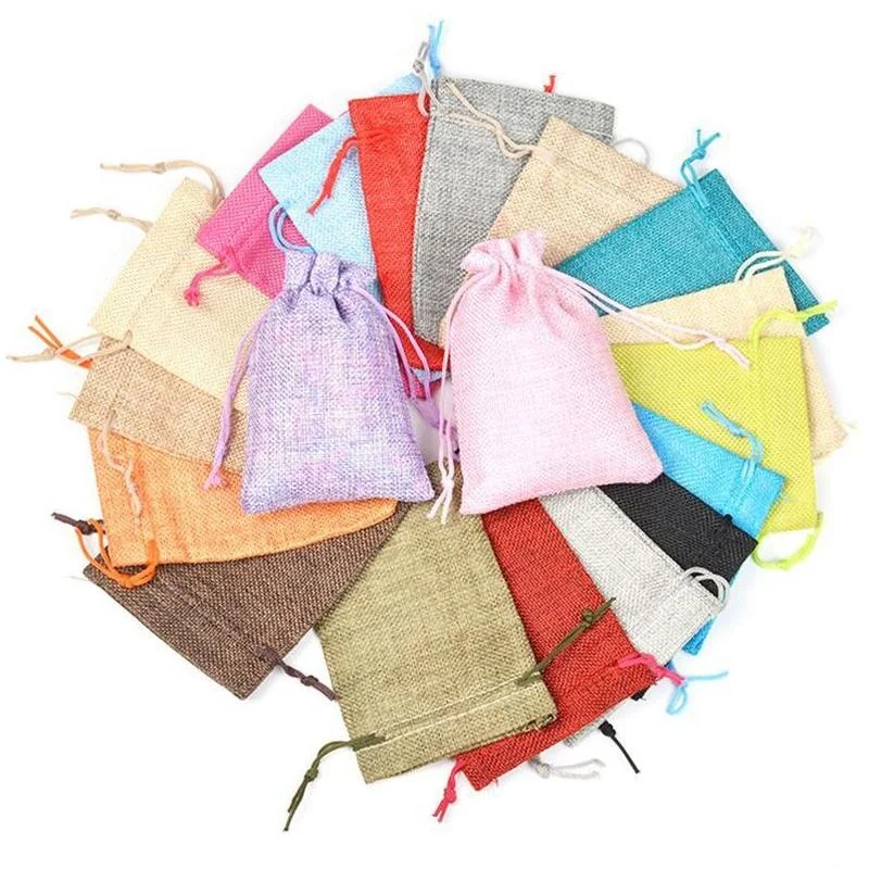 Jute Bag Packaging - 50 ピース/ロット 7 × 9 9