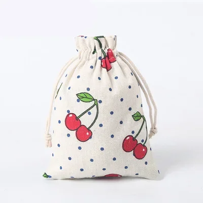 Jute Bag Packaging - 100 個パターンスタイルジュートバッグサックコットンバッグ巾着クリスマスギフトバッグジュエリーギフト包装袋ウェディングポーチ Diy