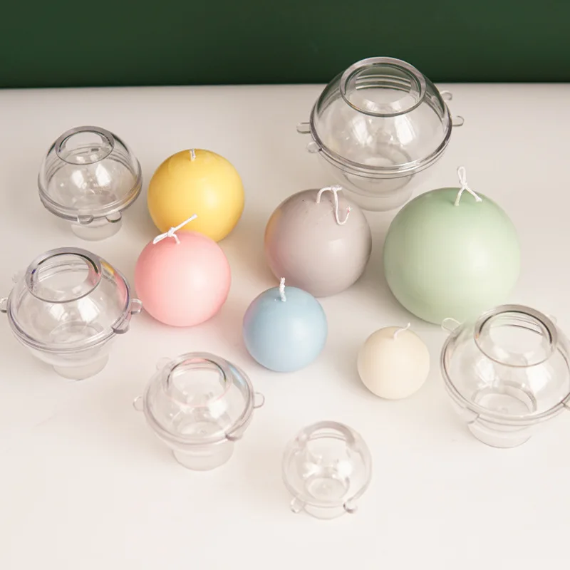 Candle Making Kit Diy - 5-8 センチメートル球状キャンドルプラスチック金型家の装飾 Diy クラフトキャンドル作成用品 Pc アクリル金型キットホリデーパーティーギフト