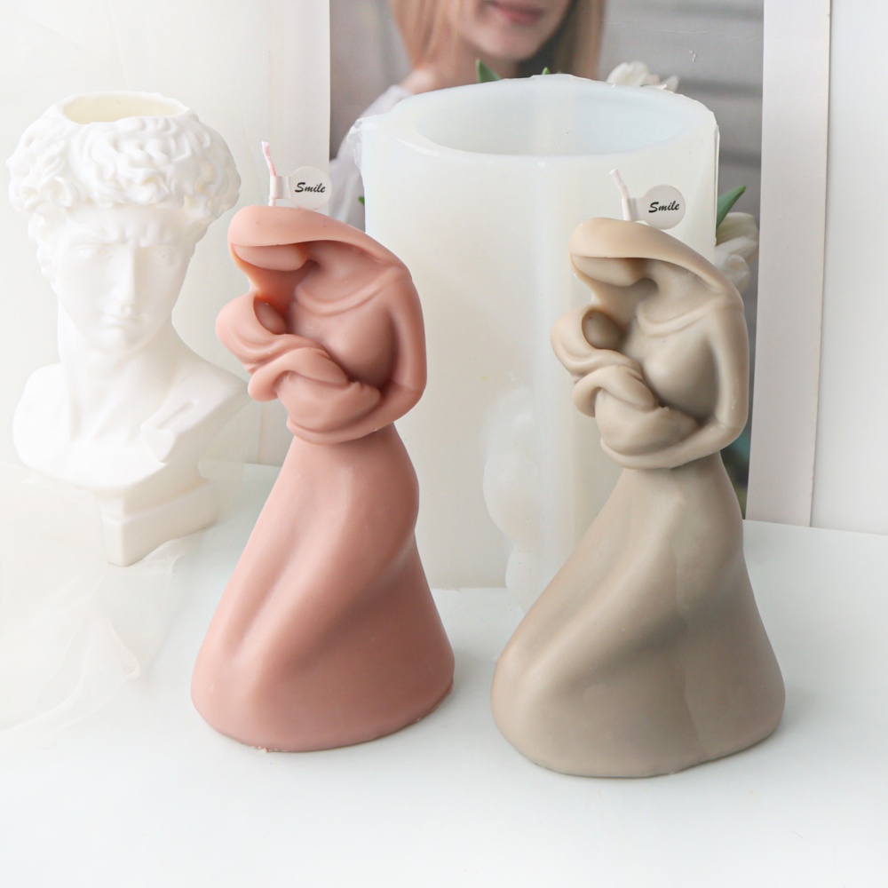 Candle Making Kit Diy - バージンハグベビーシリコンキャンドルモールドDIYマリアチャイルド石膏樹脂ツール製作キットDIYアロマキャンドルモールド母の日ギフト