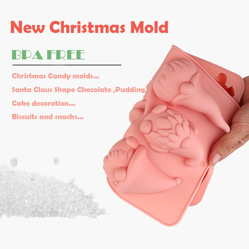 6つの空洞を持つクリスマスノームケーキチョコレートシリコン製 - Candle Making Equipment のレビューと価格