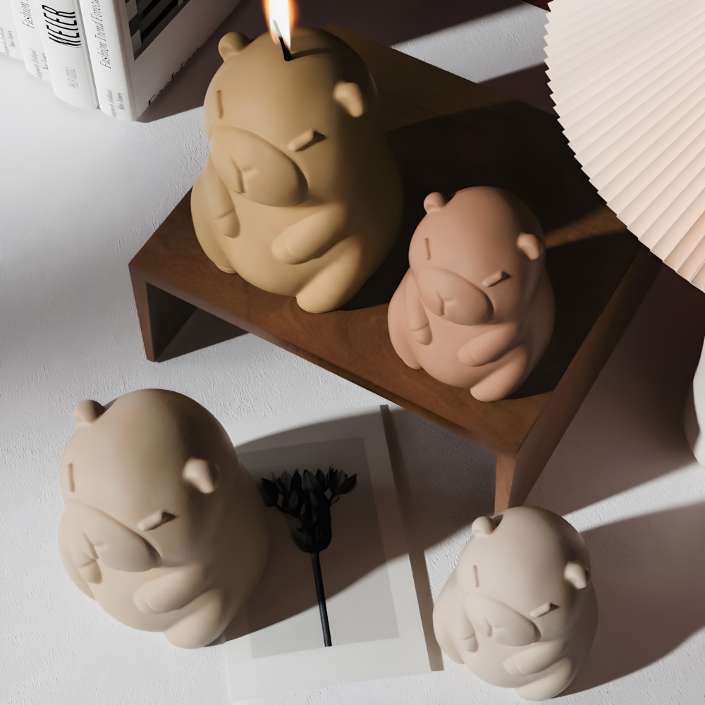 立ちカピバラ香りキャンドルシリコーン型 3D 動物樹脂石膏作 - Candle Making With Beeswax のレビューと価格