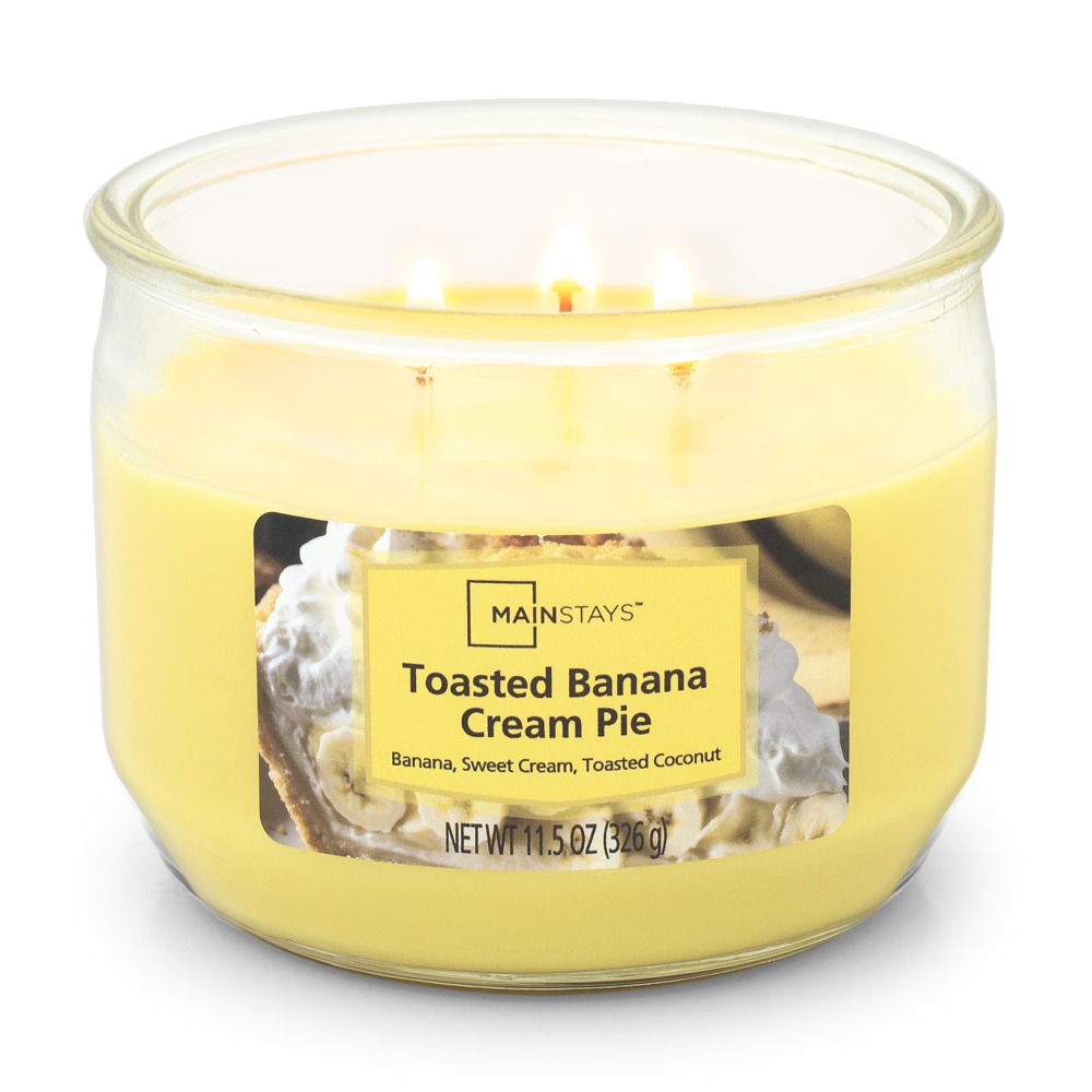 トーストバナナクリームパイの香りの大きな3芯キャンドル ホー - Candle Making Essentials のレビューと価格