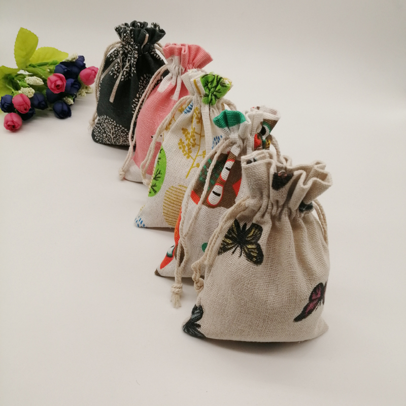 100 個パターンスタイルジュエリー収納袋巾着ジュートコット - Jute Bag Packaging のレビューと価格