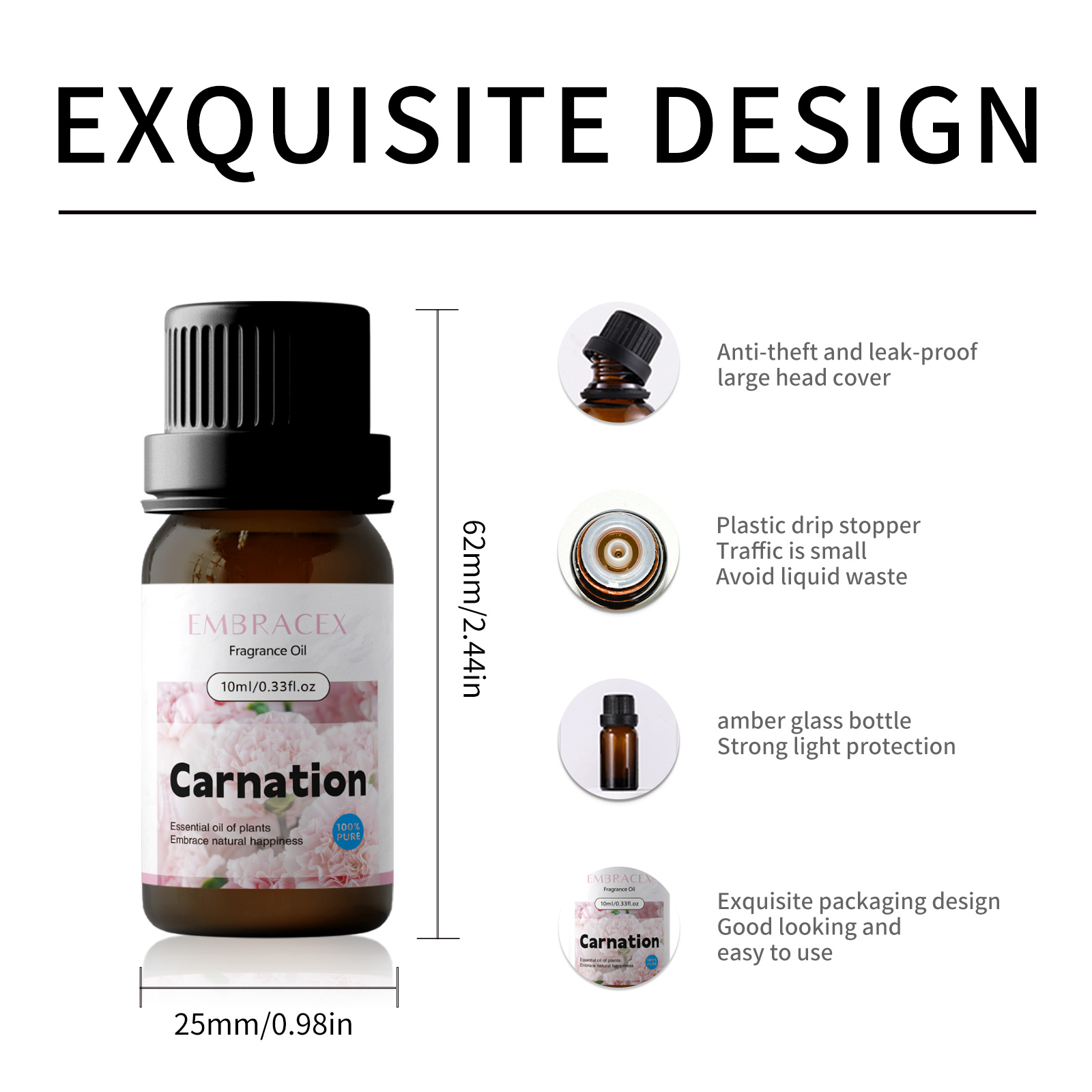 10ml カーネーション エッセンシャル オイル フローラル - Candle Making Essentials のレビューと価格