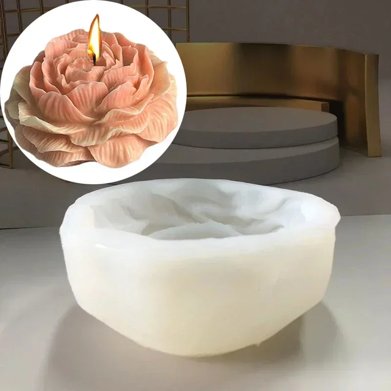 特大3Dフラワーキャンドルシリコンモールド DIY ピオニー - Candle Making Kit Diy のレビューと価格