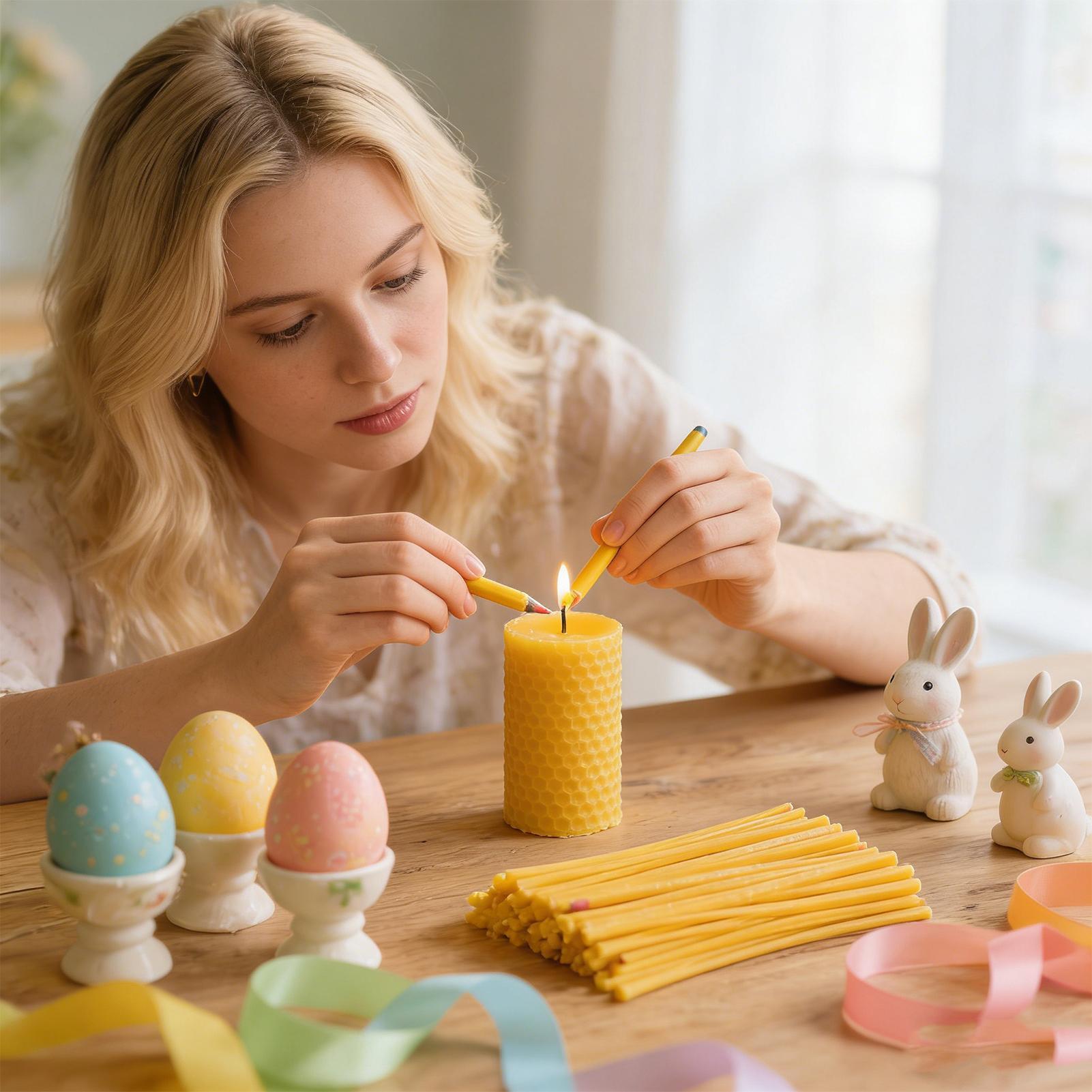 卵デコレーション用蜜蝋スティック120本 イースターアート用 - Candle Making Kit Diy のレビューと価格