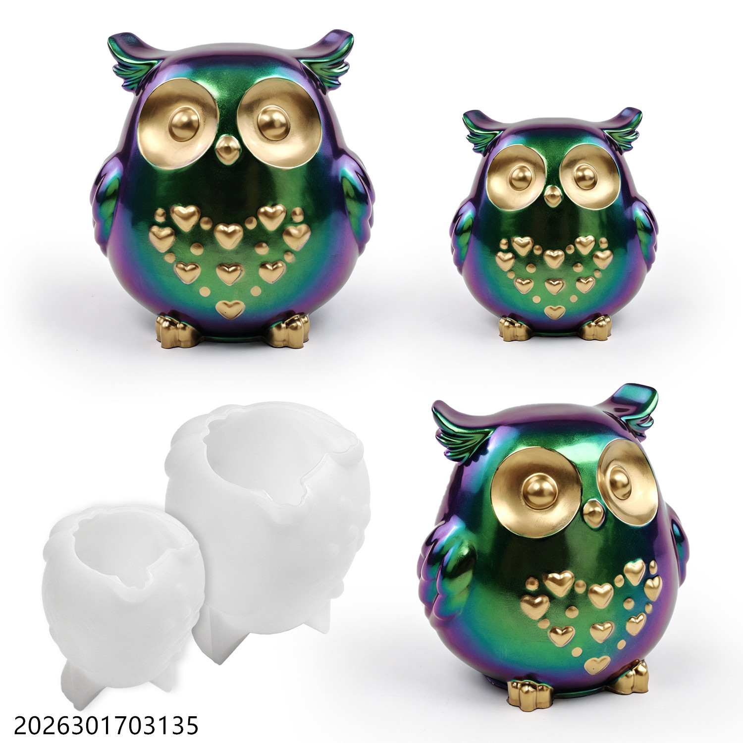 フクロウシリコンモールド 3D鳥型セット DIYエポキシ樹脂 - Candle Making Essentials のレビューと価格