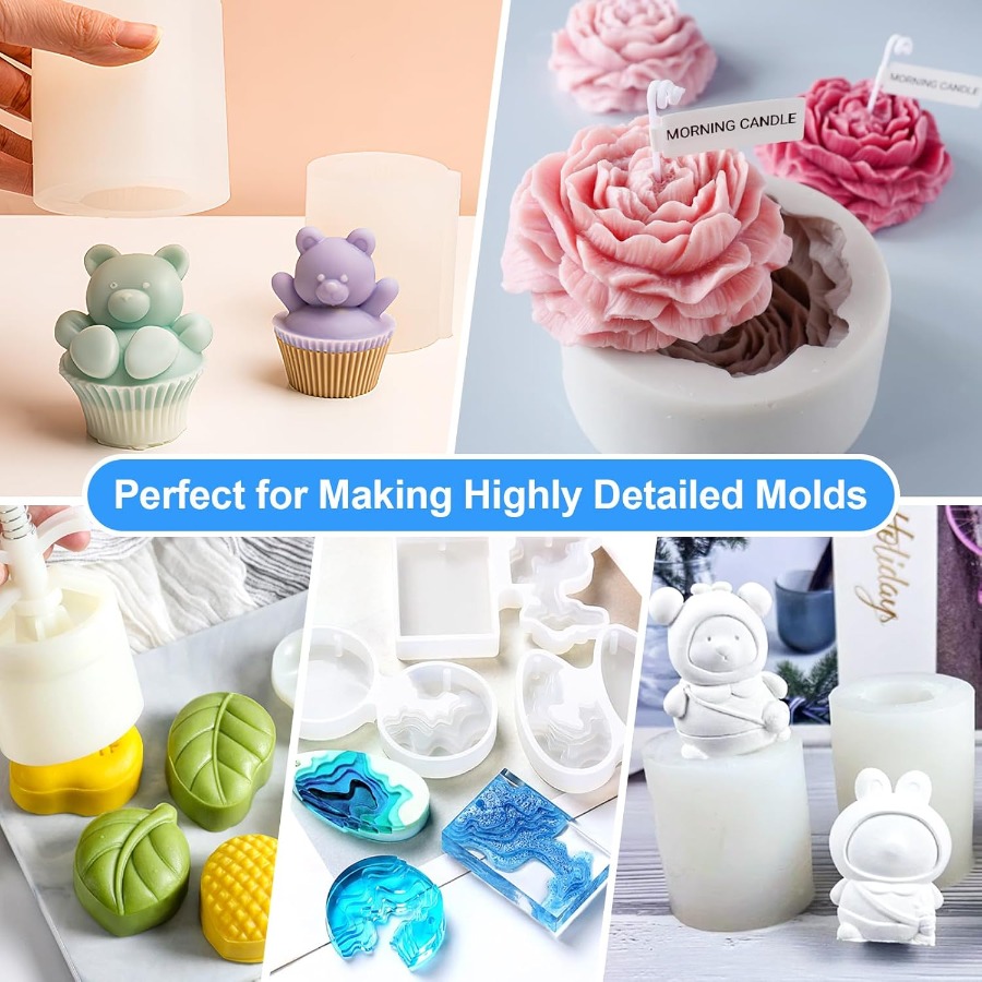 シリコンモールド作成キット、38.8オンス 15A弾性液体シ - Candle Making Equipment のレビューと価格